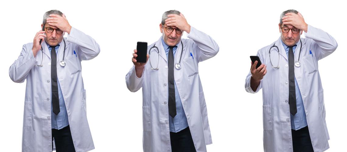 Doctor on phone