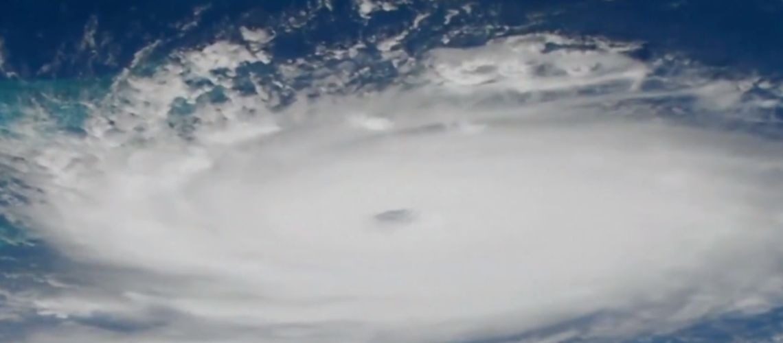 satellite view of hurricane